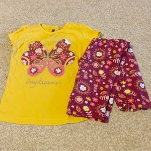 Carter’s Toddler Girls T-shirt and Leggings Butterfly Glitter Set 5T